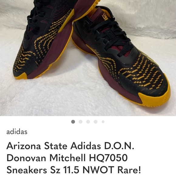 adidas D.O.N. Basketball Shoes – Black Gold Maroon